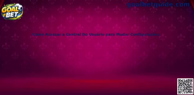 Central do usuário para alterar configurações da conta